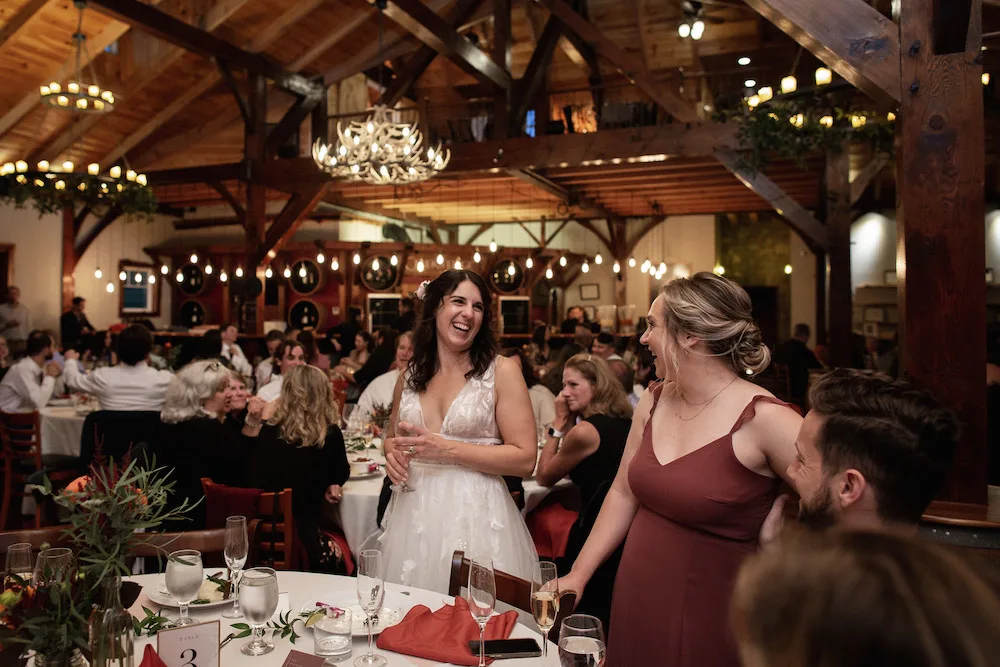 A wedding inside Creek's Edge Winery.